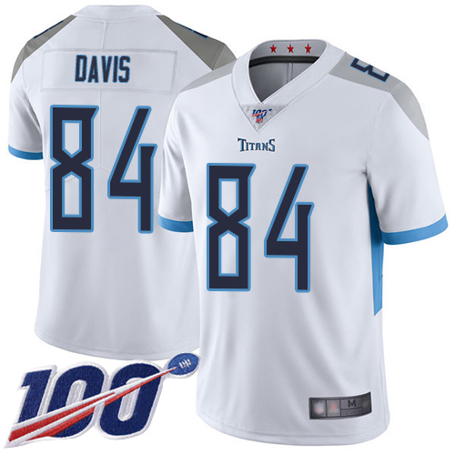 Tennessee Titans Limited White Men Corey Davis Road Jersey NFL Football #84 100th Season Vapor Untouchable->youth nfl jersey->Youth Jersey